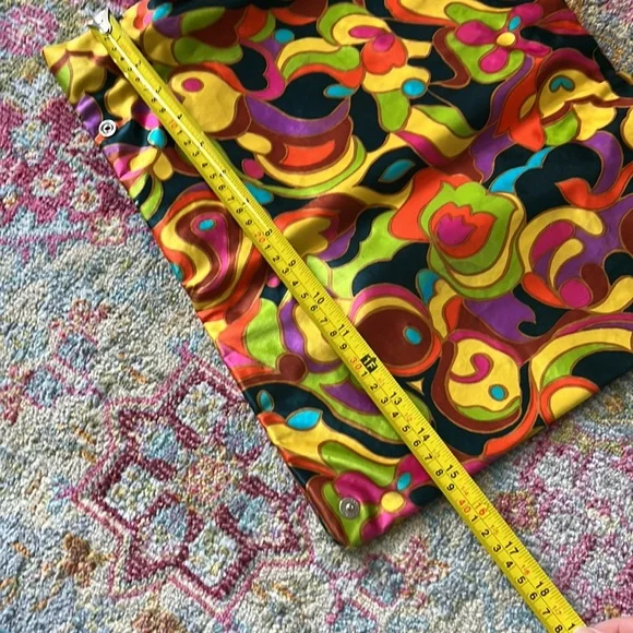 Vintage silk bag can be short or shopper shown in pics with measurements cool! - Picture 6 of 12